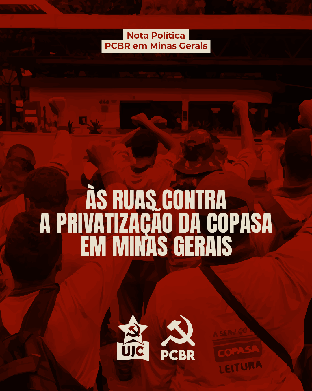 Nota política – Às ruas contra a privatização da Copasa em Minas Gerais